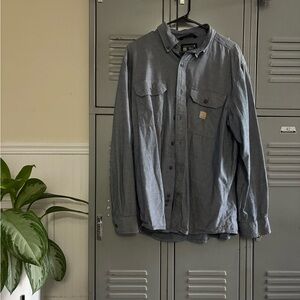LOOSE FIT MIDWEIGHT CHAMBRAY LONG-SLEEVE SHIRT